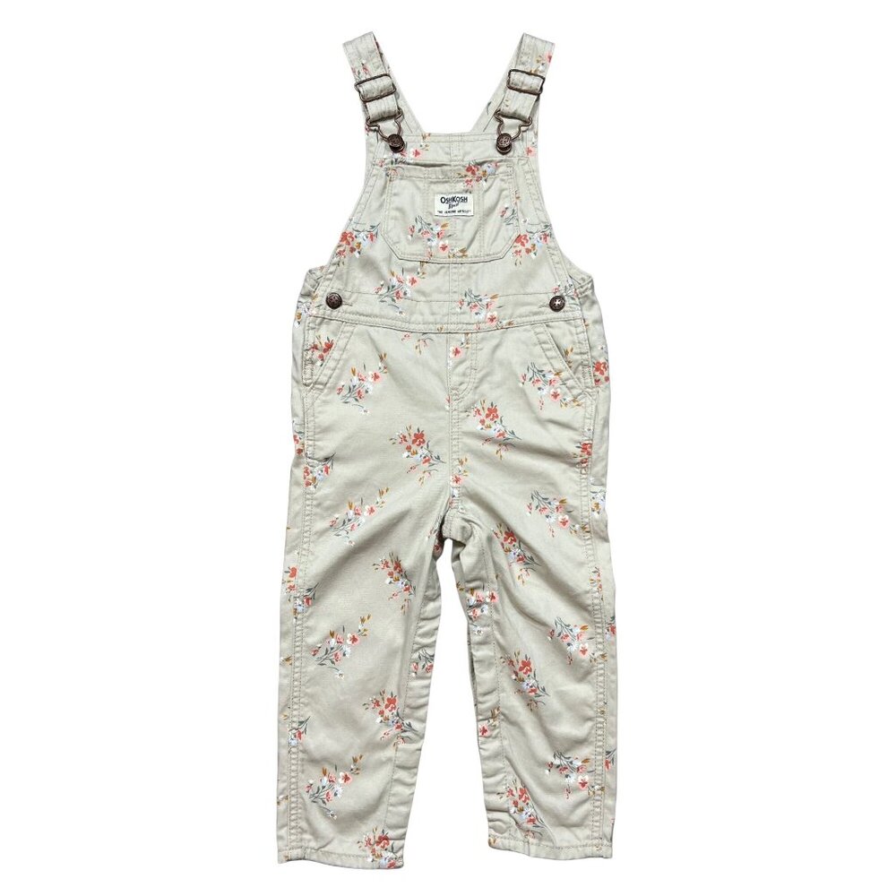 OshKosh Beige Floral Overalls